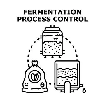 Fermentation process control concept vector illustration Stock Illustration