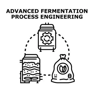 Fermentation process engineering for biological manufacturing Stock Illustration