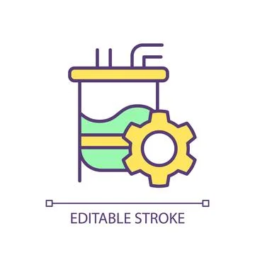 Fermentation process RGB color icon Stock Illustration