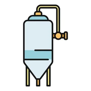 Fermentation tank for brewing beer production icon Stock Illustration