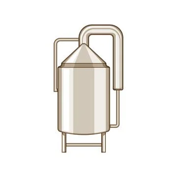Fermentation tank producing beer brewing or wine processing Stock Illustration