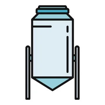 Fermentation tank vector line icon brewing process Stock Illustration