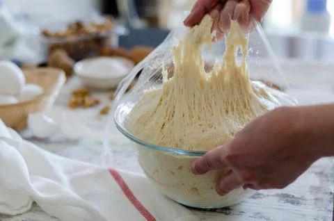 Fermented bread dough Stock Photos