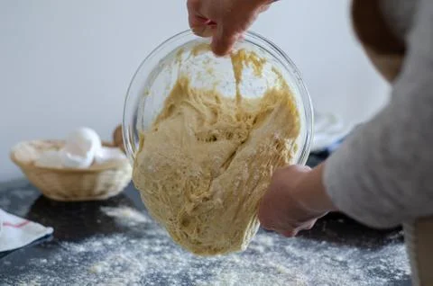 Fermented bread dough Stock Photos