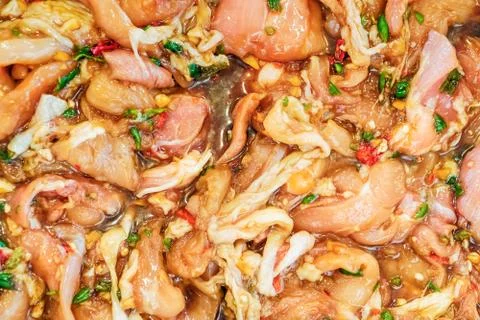 Fermented Fresh Chicken Meat Stock Photos