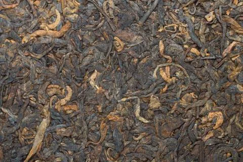Fermented  pressed  black tea texture Foto stock