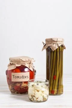 Fermented vegetables Home-made Stock Photos