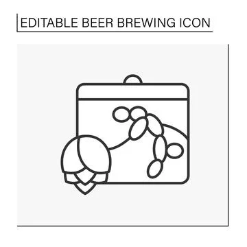 Fermenting line icon Stock Illustration
