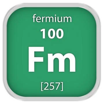 Fermium material sign Fotos Stock