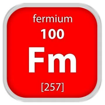 Fermium material sign Foto stock