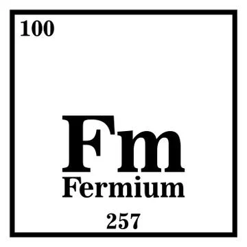 Fermium Periodic Table of the Elements Vector illustration eps 10 Illustrazione stock