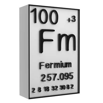 Fermium,Phosphorus on the periodic table of the elements on white blackgrou.. Stock Photos