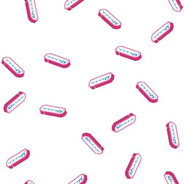 Fermometer, sticker thermometer isometric icon seamless pattern Stock Illustration