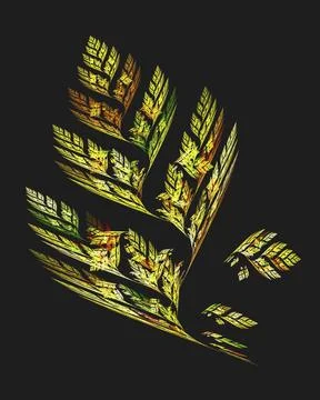 Fern 3d computer animated Illustrazione stock