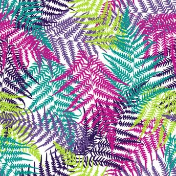 Fern frond seamless pattern 스톡 일러스트