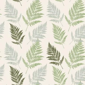 Fern leaf seamless pattern background. Vector Illustration Stock Illustration