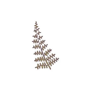 Fern plant leaf vector flat icon. Tropical leaves. Fragrance seasoning grass. Stock Illustration