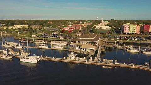 Fernandina Beach Harbor Vídeos de archivo 155210009