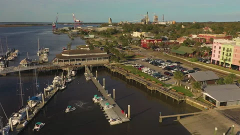 Fernandina Harbor Marina Vídeo Stock 155210156