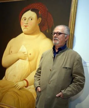 Fernando Botero portrait Stock Photos