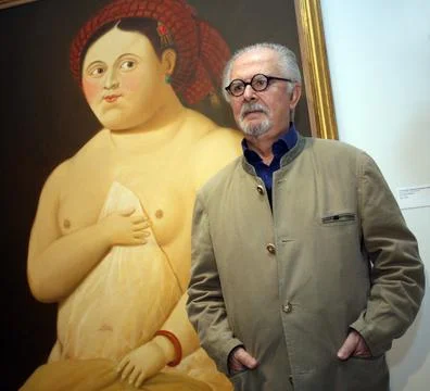 Fernando Botero portrait Stock Photos
