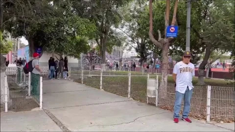 Fernando Tatis Jr offers baseball clinic to children in Mexico's Tijuana, México Stock Footage 242909748