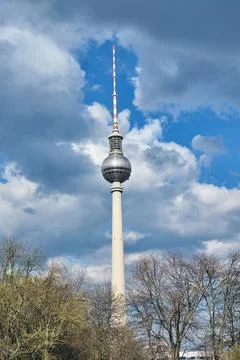 The Fernsehturm, Berlins highest building Stock Photos