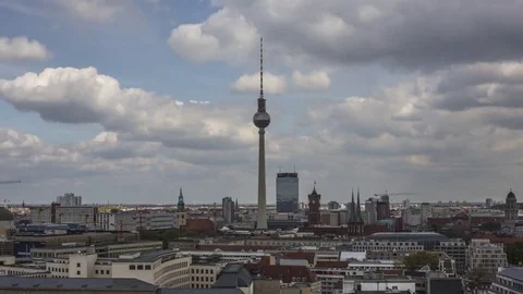 Fernsehturm Stuttgart Berlin Day  Stock Footage 76366777