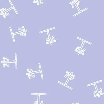Ferragosto holiday line vector seamless pattern Stock Illustration