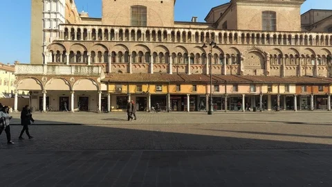 Ferrara Trento e Trieste square Stock Footage 123568453