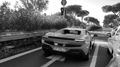 A Ferrari 296 GTB Stock Footage 296996277