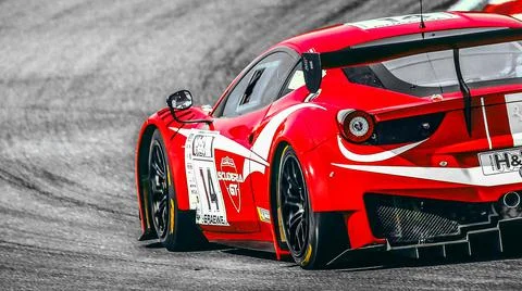 Ferrari 458 GT driven by Andreas Konig Stock Photos