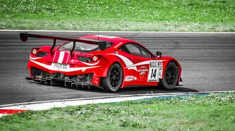 Ferrari 458 GT3 driven by Andreas Konig during the Spezial Tourenwagen Trophy Stock Photos