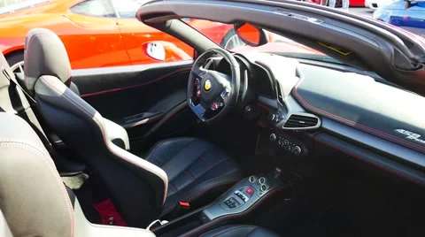 Stock Video Ferrari 458 Italia Spider Interior 55678889