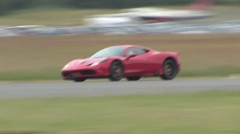 Ferrari 458 speciale on track Stock Footage 52297287