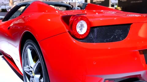 Ferrari 458 Spider sports car Stock Footage