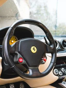 Ferrari 599 Steering Wheel Stock Photos