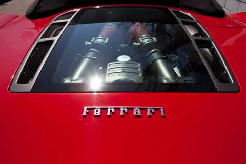 Ferrari back engine window Stock Photos