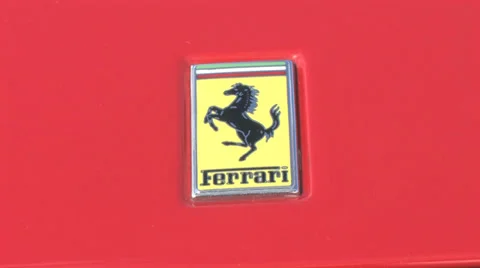 Ferrari badge Stock Footage 27340960