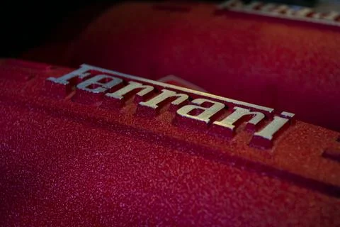 Ferrari Car Engine. Stock Photos