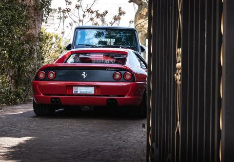 Ferrari close up with open gate Stock Photos