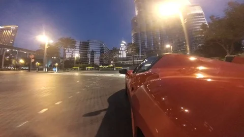 On Ferrari on Dubai Stock Footage 119627942