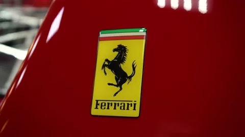 Ferrari Logo Stock Video Footage | Royalty Free Ferrari Logo 