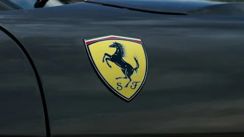 Ferrari Logo Stock Video Footage | Royalty Free Ferrari Logo 