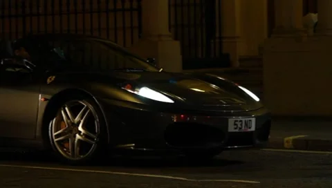 Ferrari at night Video stock 7761726