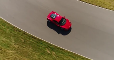 Ferrari RED aerial Stock Footage 84745270