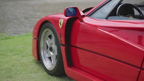 Ferrari on the river Stock Footage 143482182