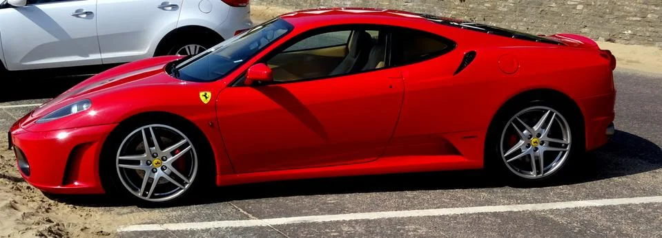 Ferrari Side View Full Stock Photos
