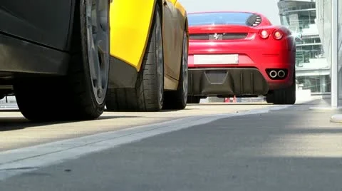 Ferrari startup NTSC Stock Footage 21367169