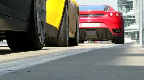 Ferrari startup PAL Stock Footage 21367400